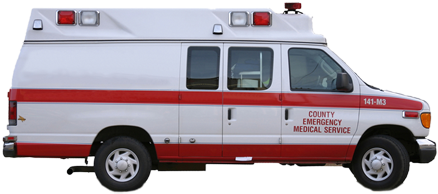 Police Car Clip Art Png For Kids - Ambulance Side View (445x355)