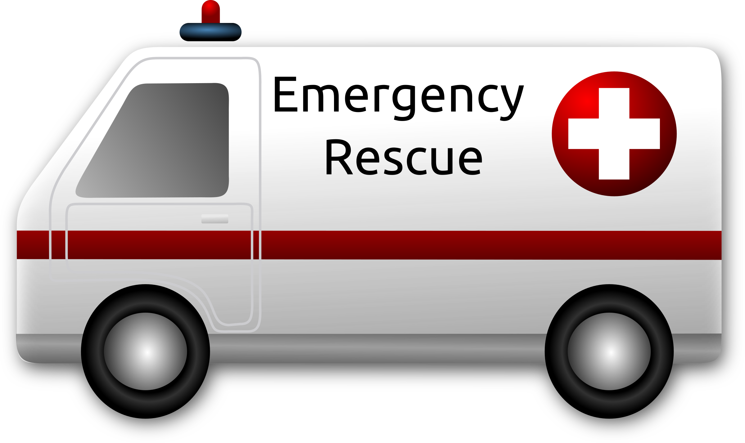 Emergency Clipart Rescue Vehicle - Emt Emergency Medical Technic Note Cards (pk (2400x1428)