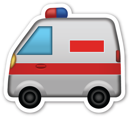 Ambulance - Ambulance Emoji Transparent (551x476)