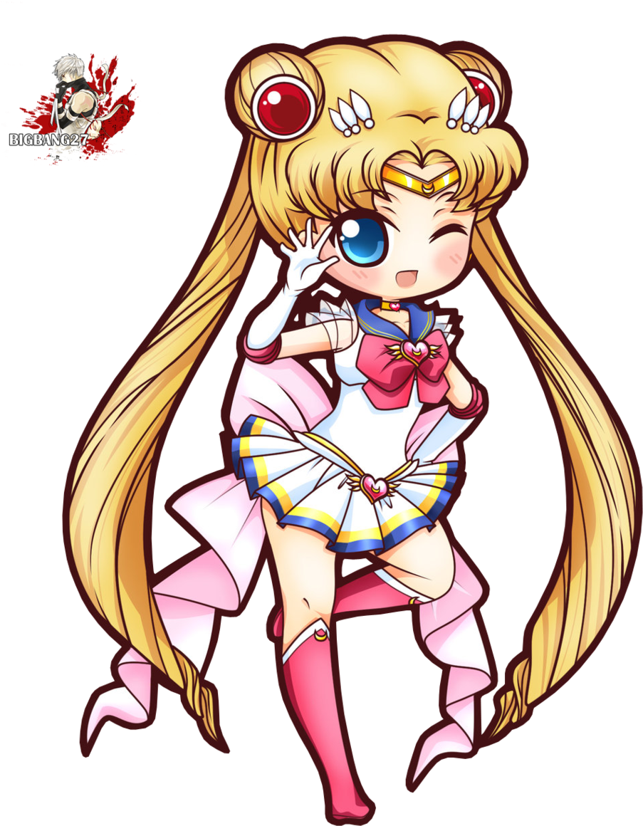 Tsukino Usagi / Sailor Moon Render/png By Bigbang27 - Sailor Moon Usagi Chibi (1024x1239)