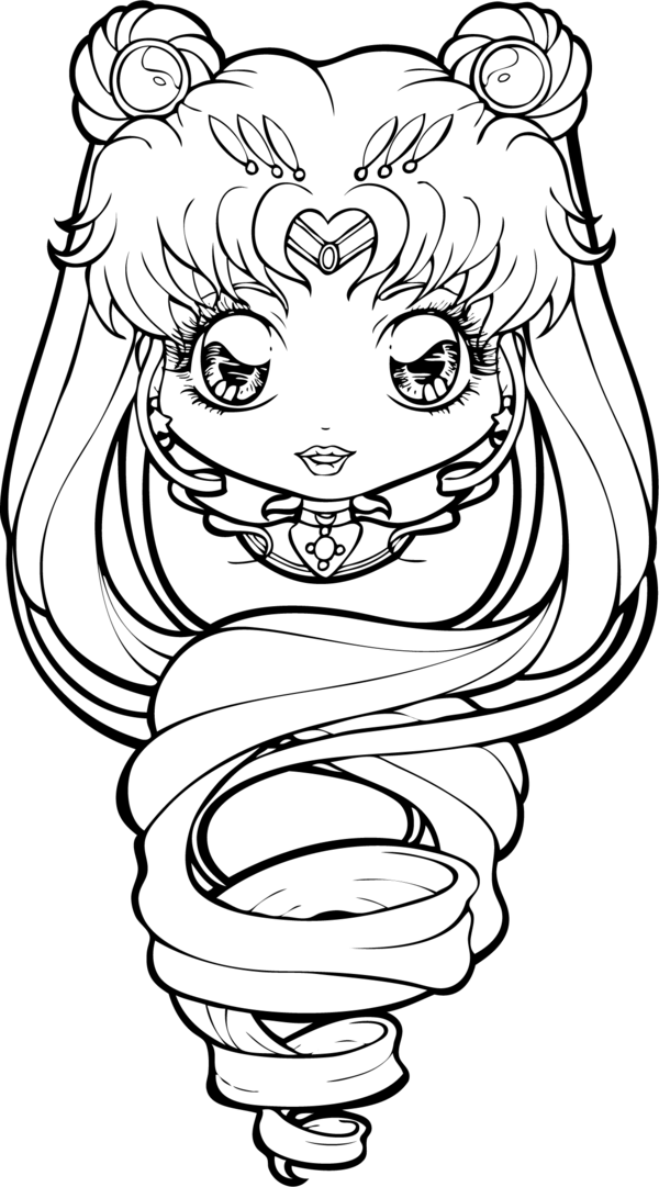 Sailor Moon Lineart By Chibivi Linearts On Deviantart - Sailor Moon Line (600x1081)