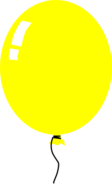 Yellow Balloon - Balloon Clip Art (360x590)