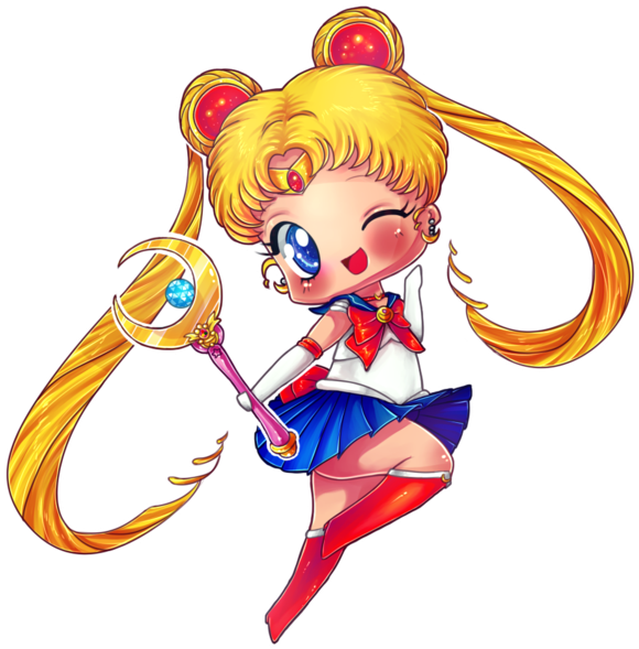 Free Sailor Moon Pagedoll By Greenmaggot-designs - Sailor Moon Chibi Speedpaint (600x601)