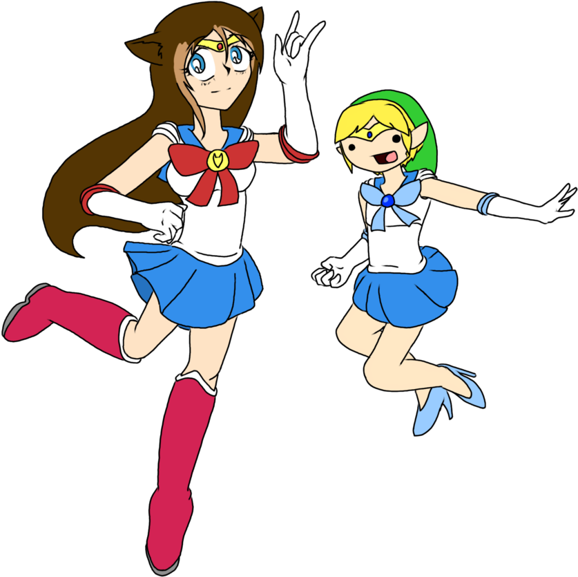 Sailor Chaos And Sailor Freyed By Chaos55t - Cartoon (873x914)
