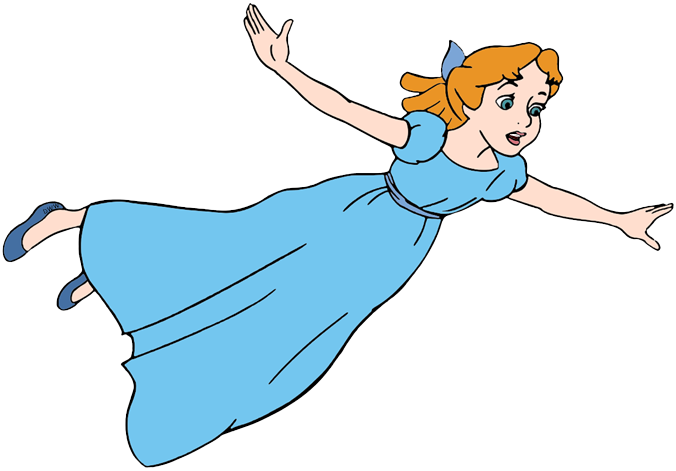Wendy Darling Clipart - Peter Pan Wendy Flying (676x471)