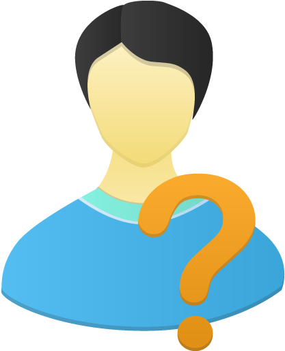 Male User Help Icon - Hình Ảnh Dấu Nhân Đỏ (512x512)