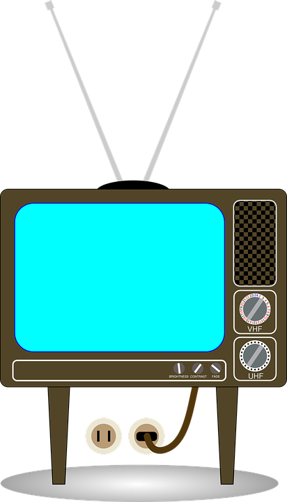 Television Clipart Tele - Gambar Tv Lama (412x720)