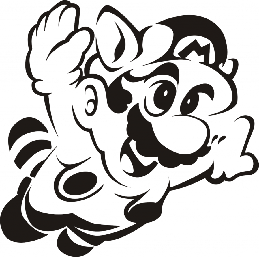 Mario By Caritnarib - Mario 3 Pumpkin Stencil (898x890)