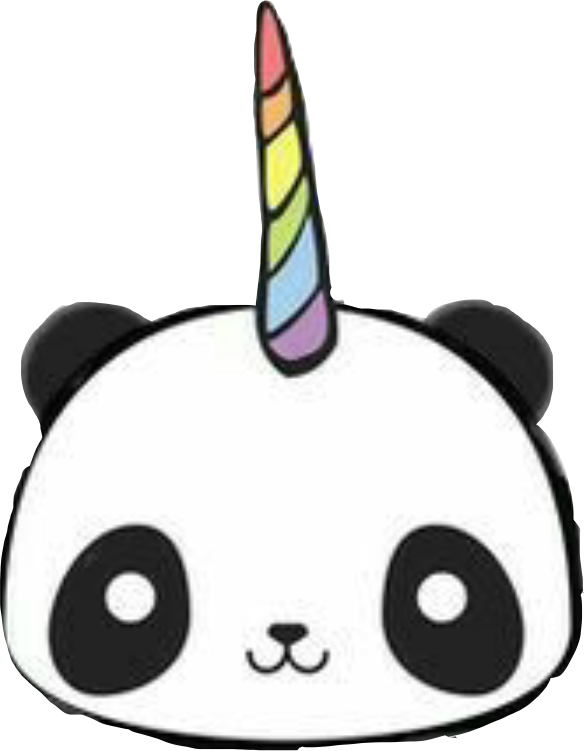 Popular And Trending Pandicorn Stickers On Picsart - Panda Unicorn (585x751)