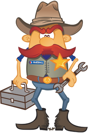 Our Service Club Members Receive 2 Precision Tune-up - Sheriff Cartoon (300x447)