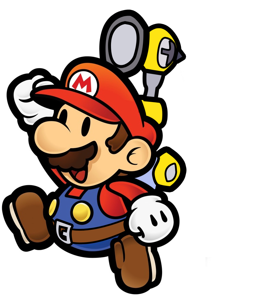 Super Paper Mario Sunshine Logo Request - Paper Mario Wall Decal (916x1016)