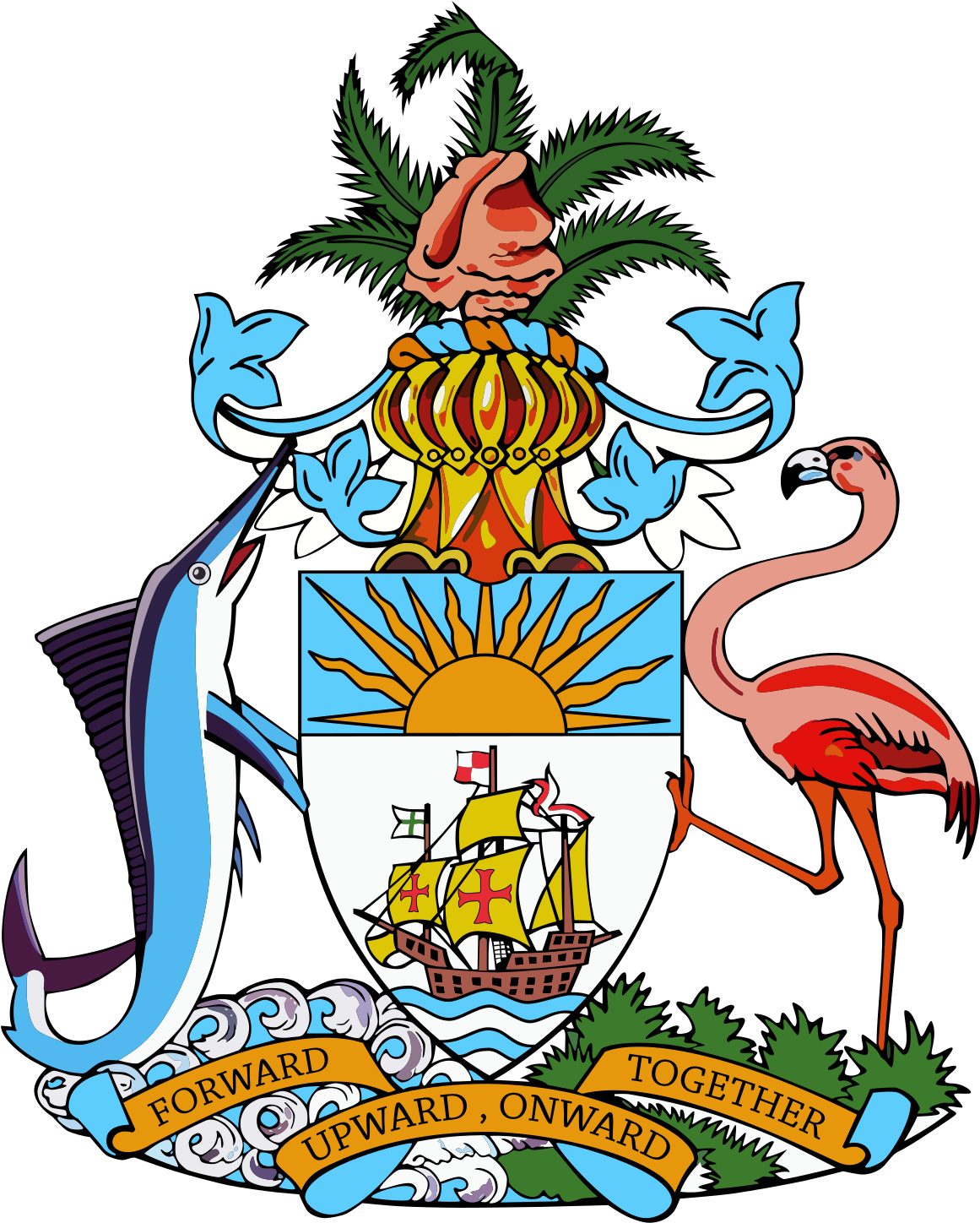 Bahamas Coat Of Arms (1568x1920)