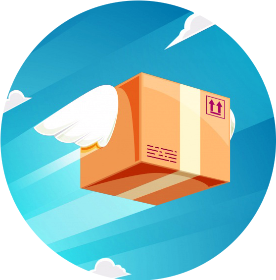 Flat Carton Box Flying With Wings 23 2147679452 - Resin Pendant Necklace Hot Air Baloon,air Balloon Jewelry,resin (564x565)