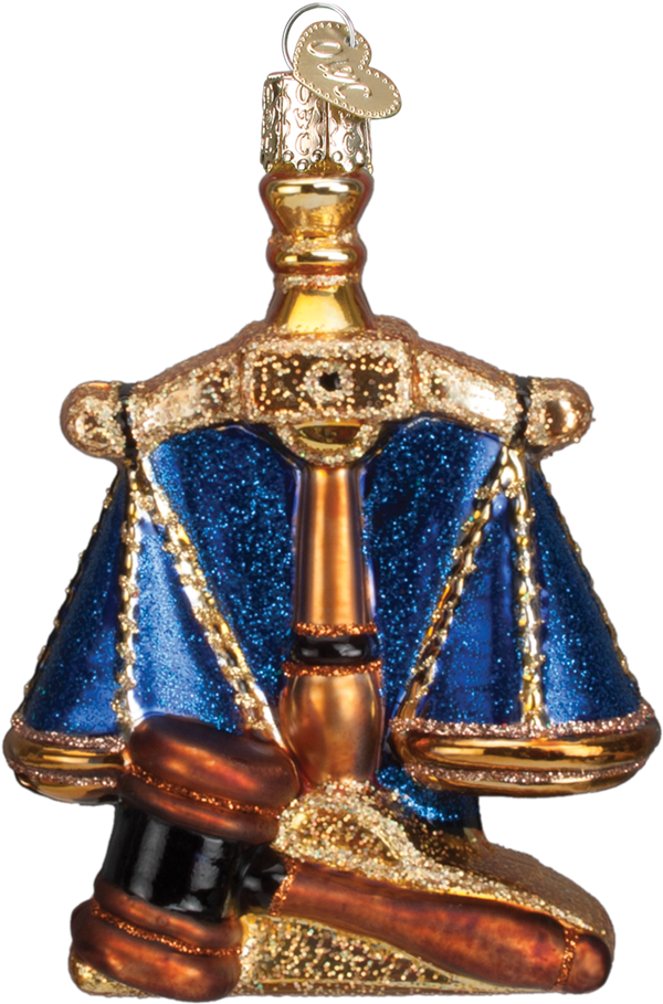 Ornament Scales Of Justice 4" - Old World Christmas Scales Of Justice Glass Blown Ornament (1000x1000)