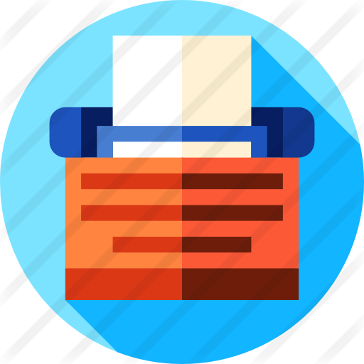 Literature - Typing Flat Icon (512x512)