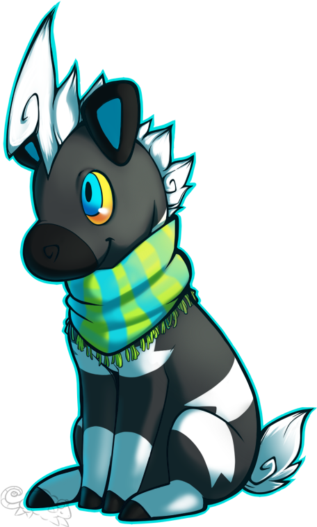 With A Scarf - Blitzle Fan Art (568x800)