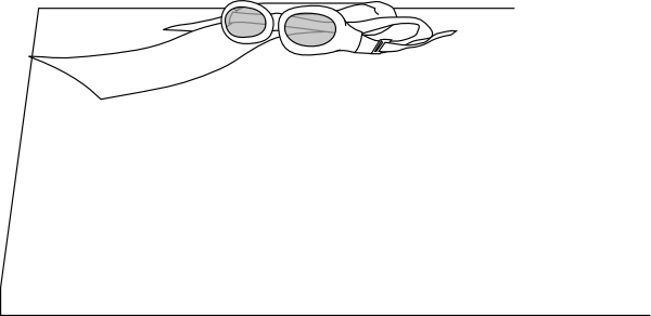 Scarf Clipart Black And White - Line Art (600x292)