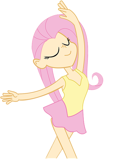 Humanized Fluttershy Ballet By Michaelsety - Fluttershy Pony Human Trinityinyang (410x538)