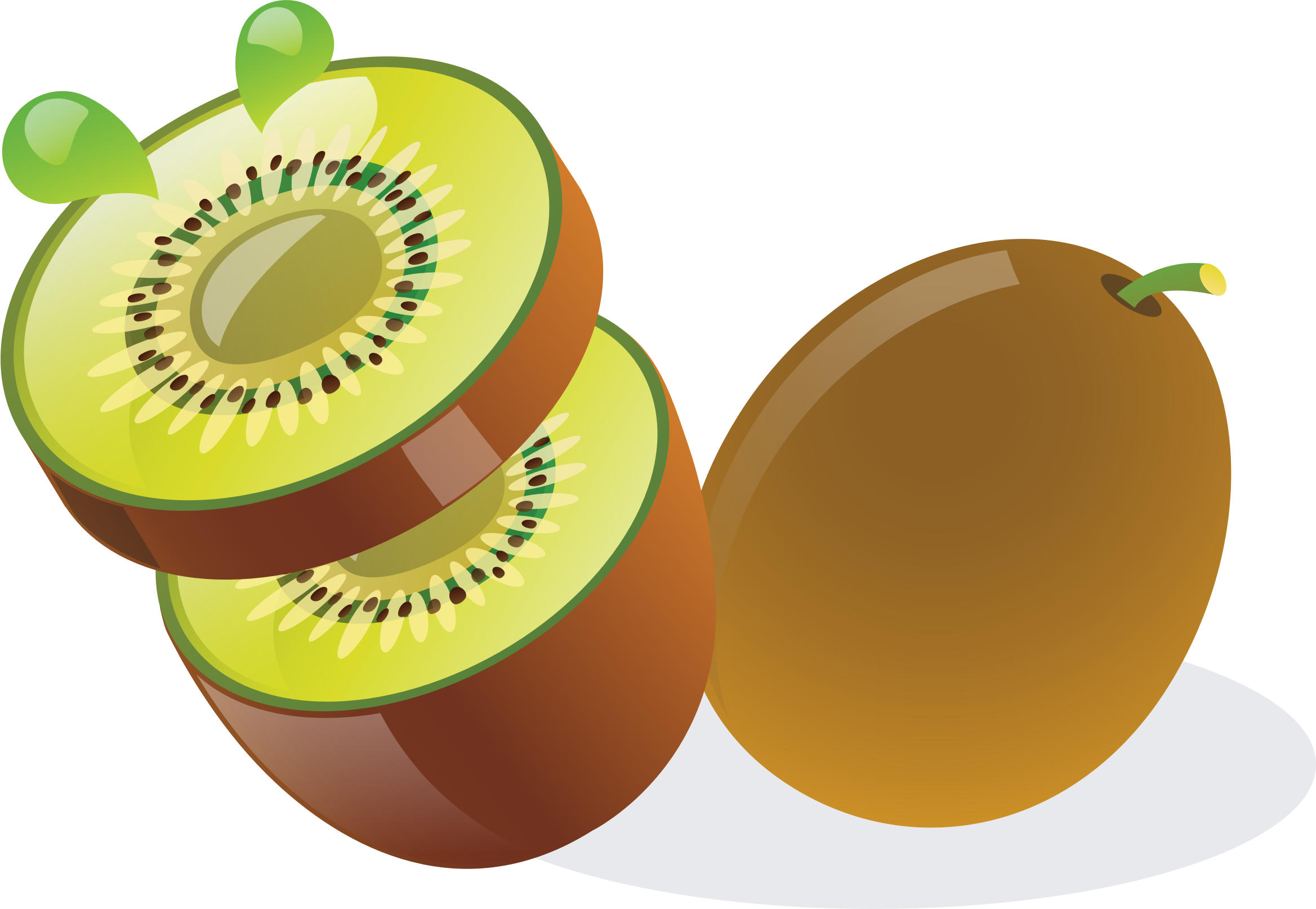 Clipart - Kiwifruit (2337x1614)