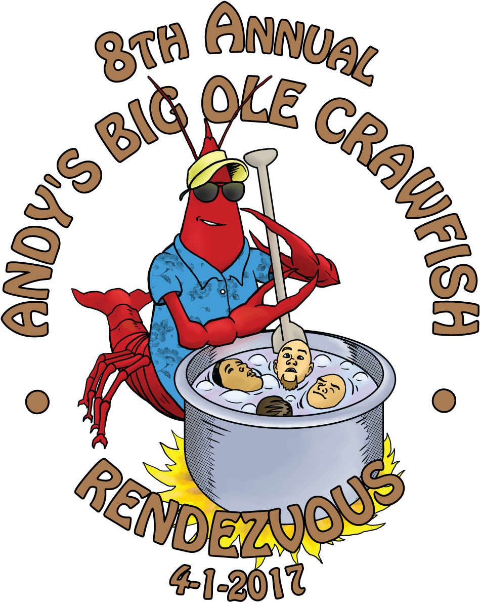 Crawfish Rendezvous - Cartoon (1000x1294)