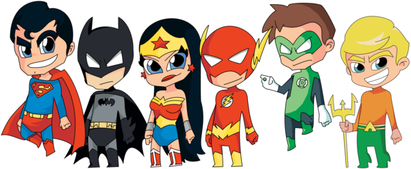 Justice League - Justice League Heroes Chibi (600x247)
