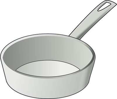 Frying Pan Skillet Cooking Kitchen Frying - Skillet Clipart (401x340)