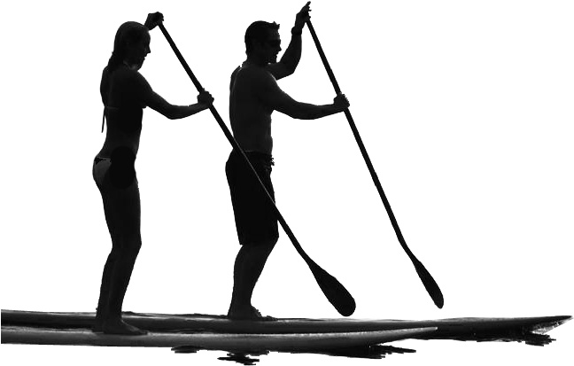 Paddleboard Clipart - Stand Up Paddling Logo (650x422)