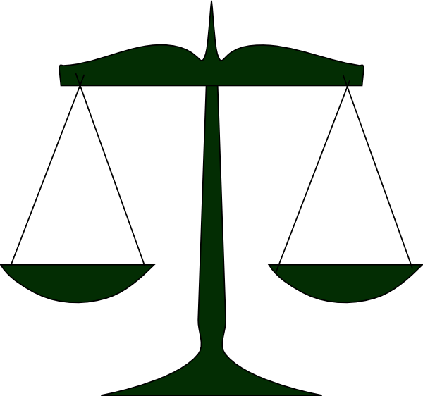 Scales Of Justice Clip Art (600x562)