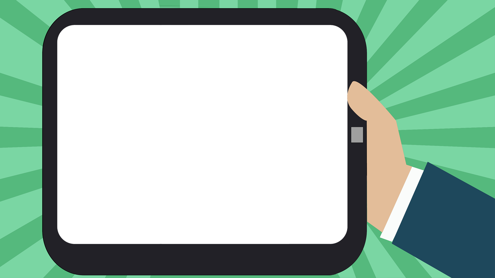 Hand Holding Tablet With Knockout Screen - Wifi (1920x1080)