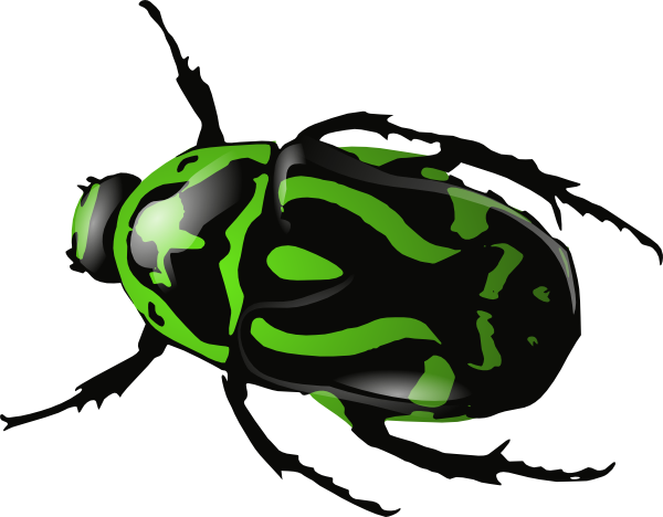 Free Vector Green Beetle Clip Art - Free Vector Green Beetle Clip Art (600x468)