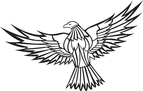 Eagle In The Sky - Clip Art (600x383)