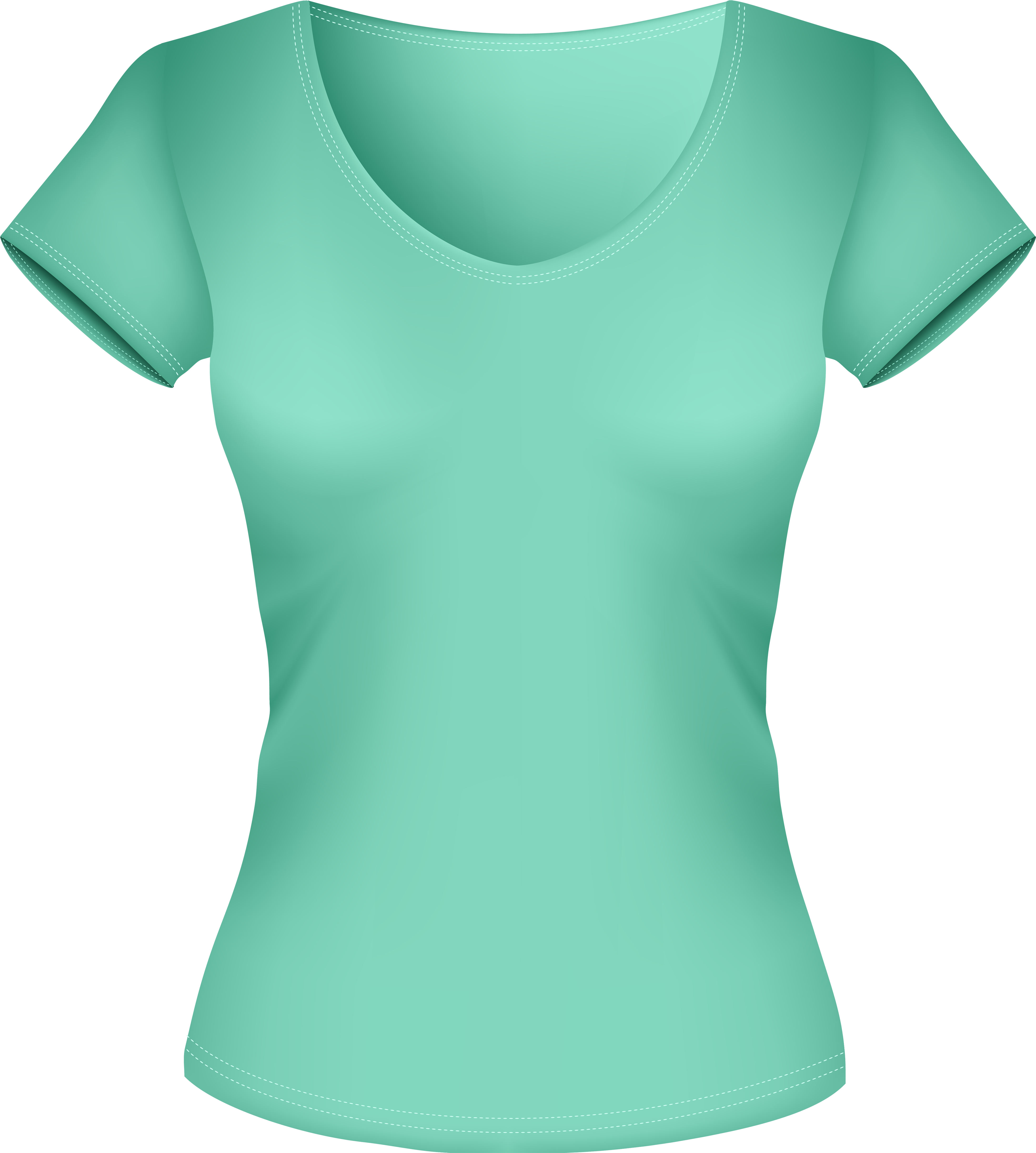 Female Green Shirt Png Clipart - Blouse Clip Art (4491x5000)