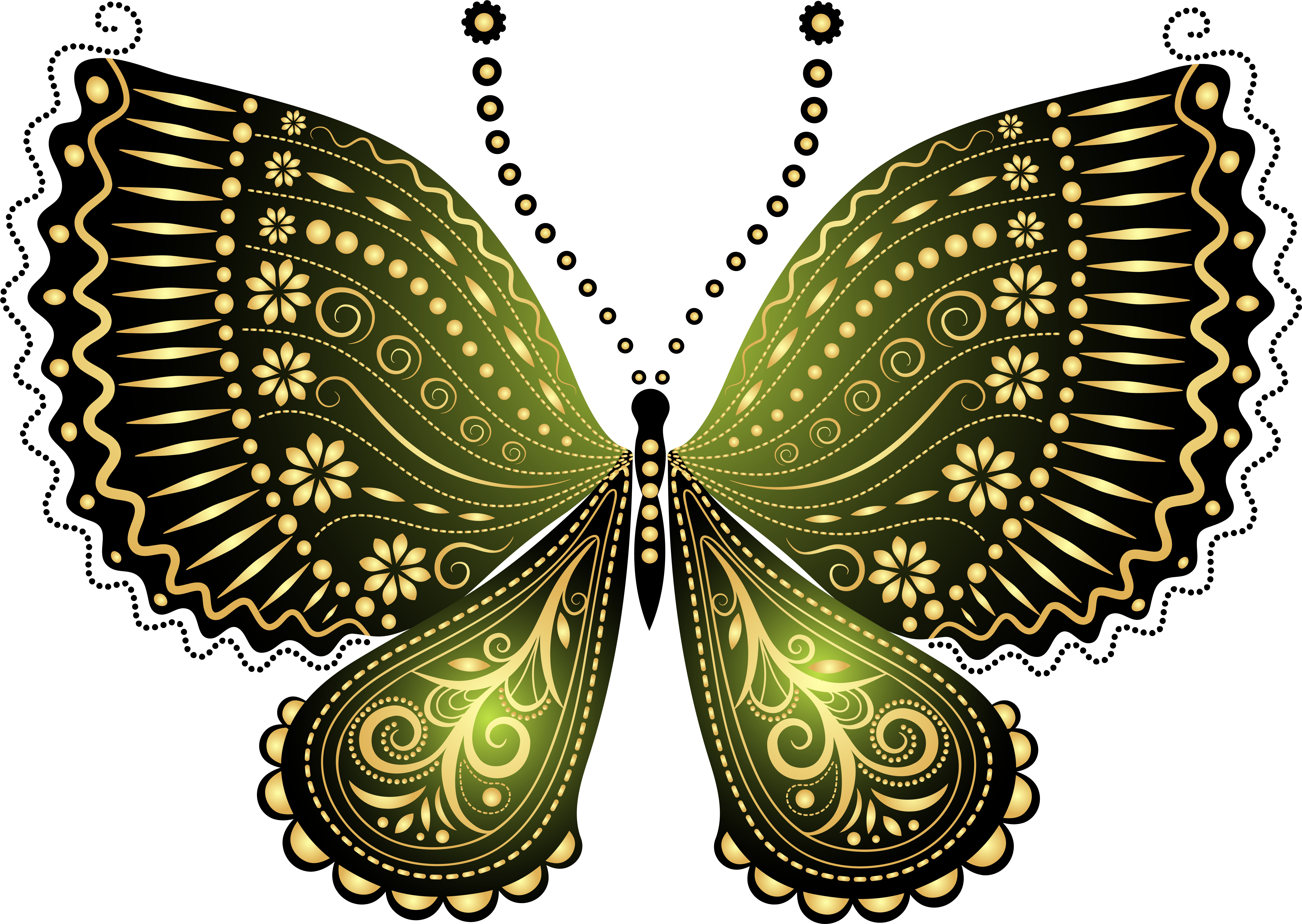 Beautiful Butterfly Clipart - Decorative Butterfly (6342x4501)