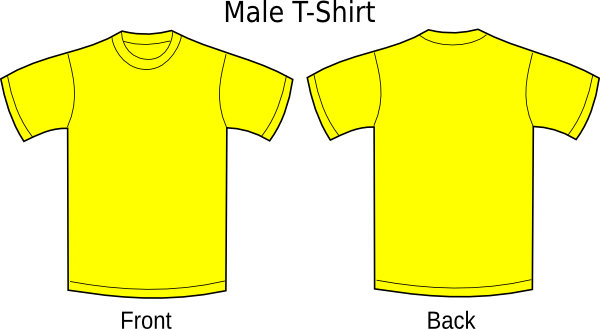 Yellow Shirt Clipart - T Shirt Yellow Plain (600x329)