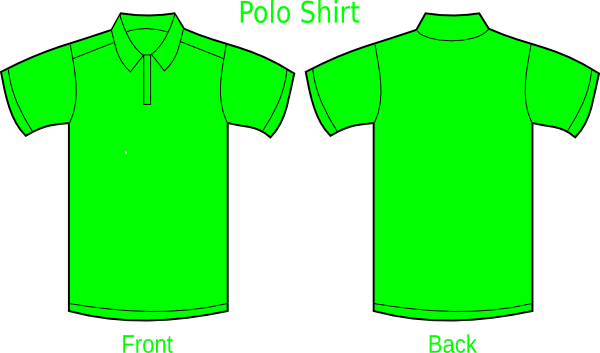 How To Set Use Polo Shirt Green Svg Vector - Polo Shirt Front And Back Green (600x353)