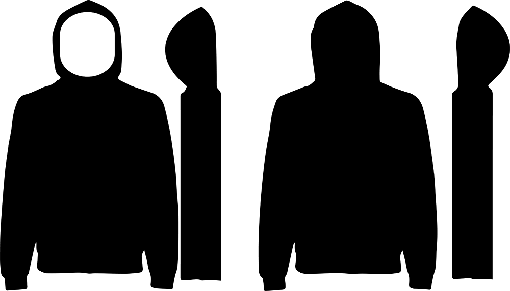 Shirt Clipart Black Sweatshirt - Black Hoodie Design Template (1000x572)