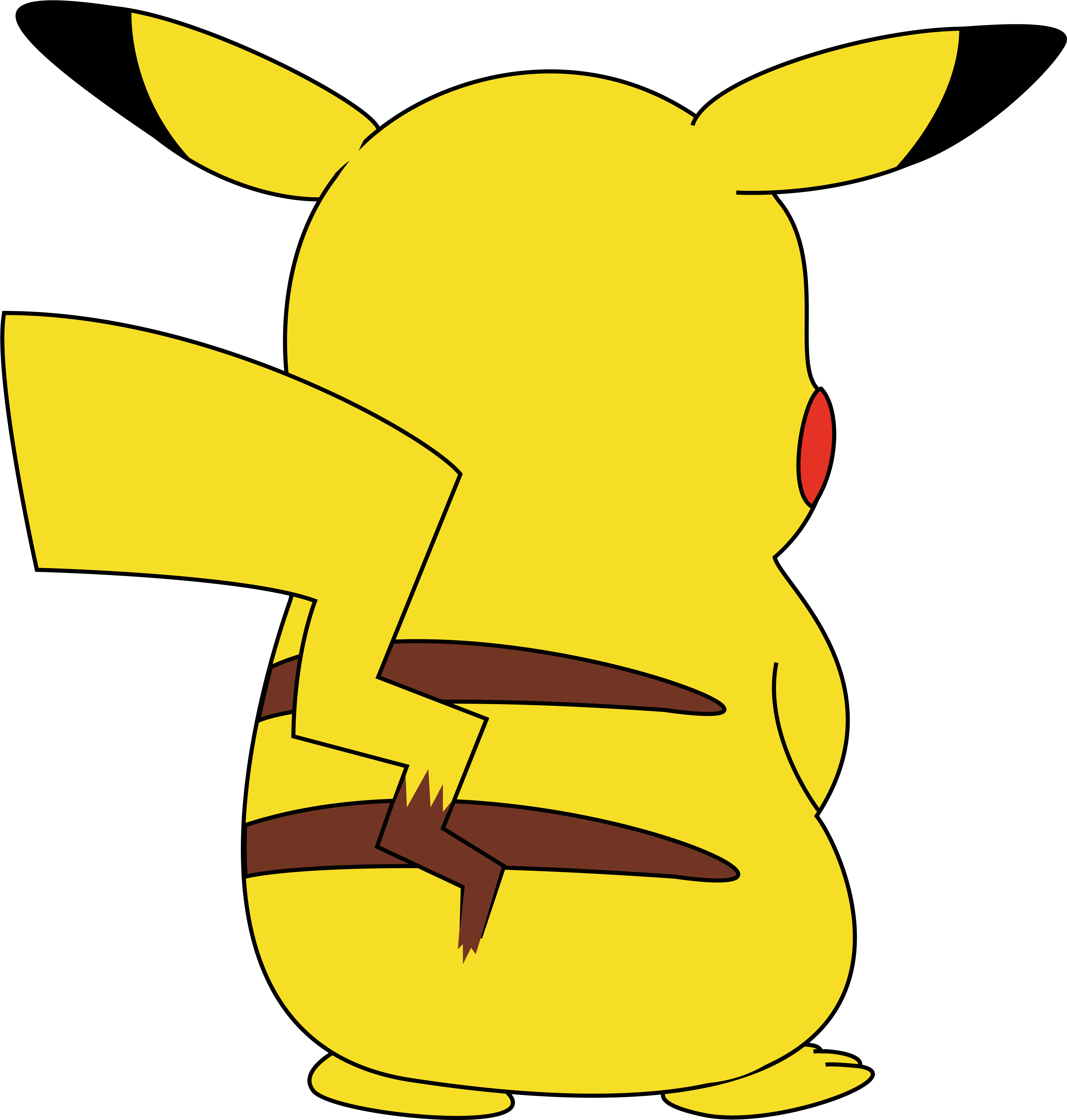 Pikachu's Back Shirt By Amayaxsin Pikachu's Back Shirt - Pikachu Back Sprite Gif (4999x6666)