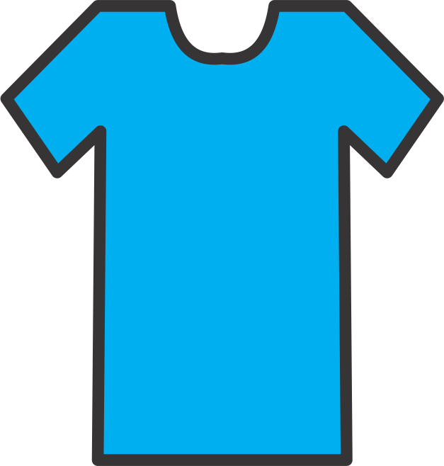 T Shirt Outline - Blue T Shirts Outline (627x658)