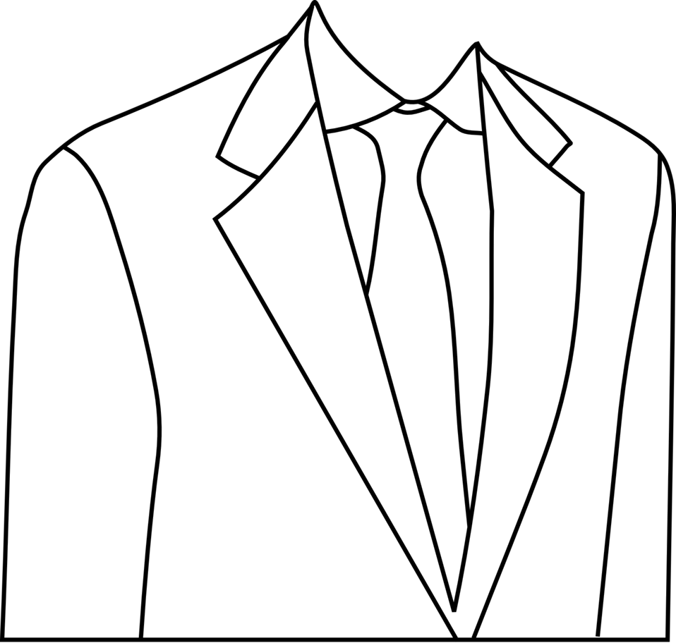 Suit - Mens Suit Outline (958x912)