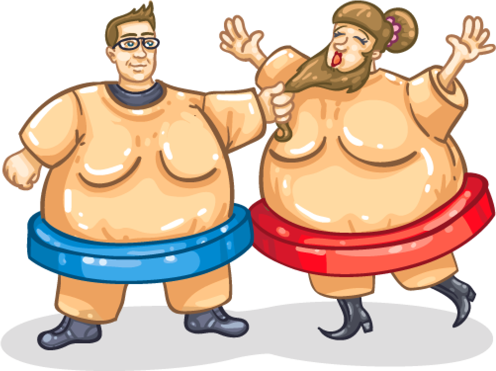Wallabee Sports Day - Sumo Wrestler Suits Cartoon (1024x1024)