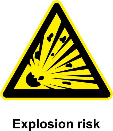 Free Vector Sign Explosion Risk Clip Art - Free Vector Sign Explosion Risk Clip Art (438x595)