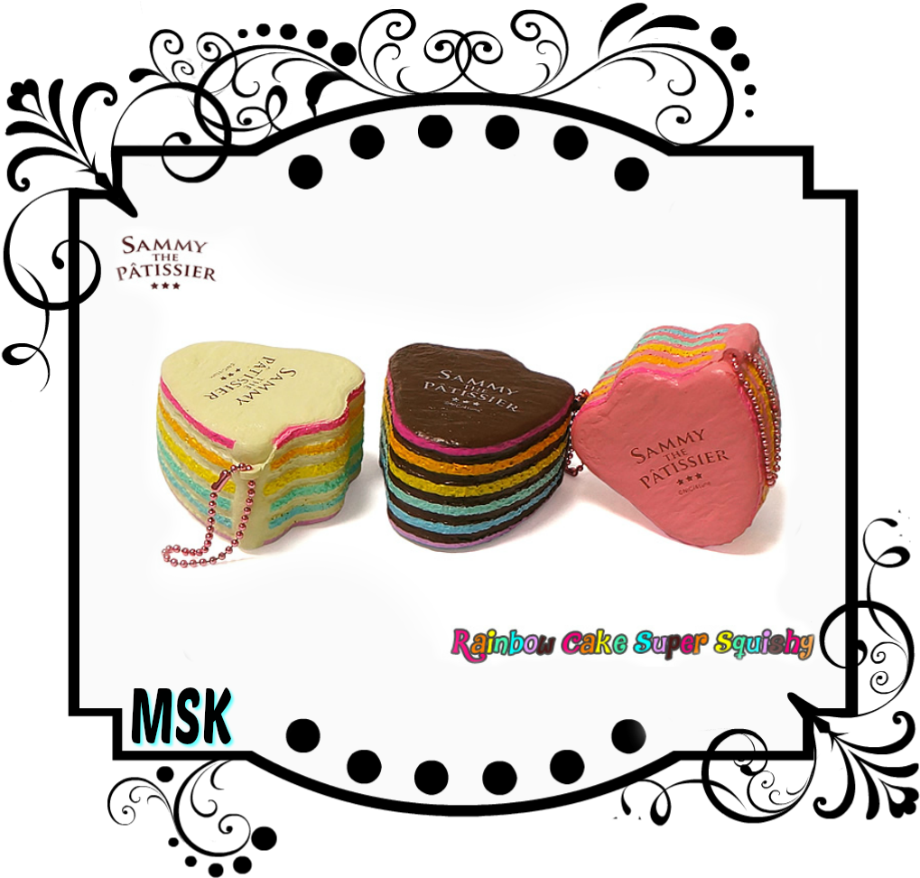 Sammy Rainbow Cake Squishy - Squishy Puni Maru Monkey (1024x1024)