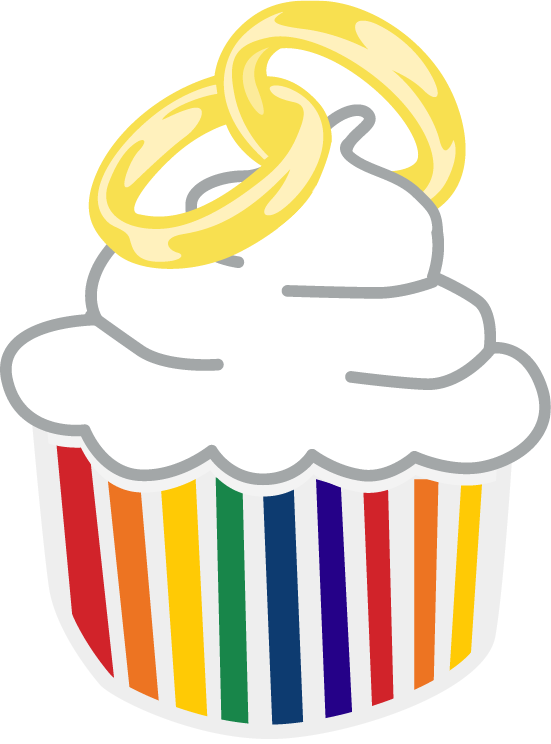 All Lucky Weddings Are Baked With Love And Pride - Cupcake (551x744)