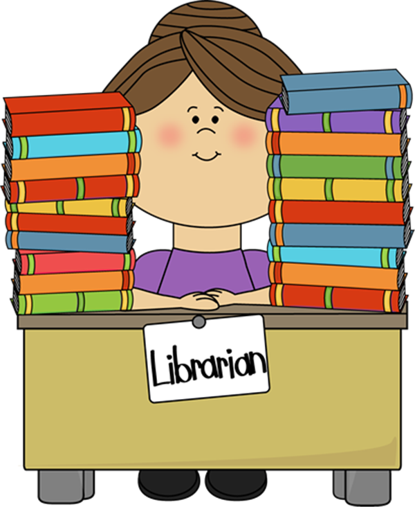 Friday - Library - Librarian Clipart (728x887)