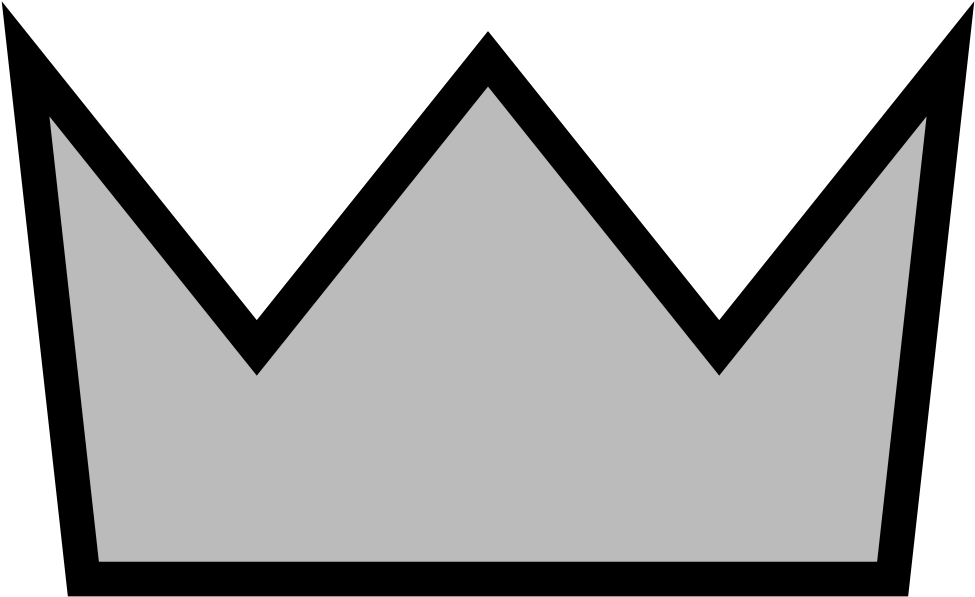 Simple Silver Crown - Cartoon Crown No Background (1024x1024)