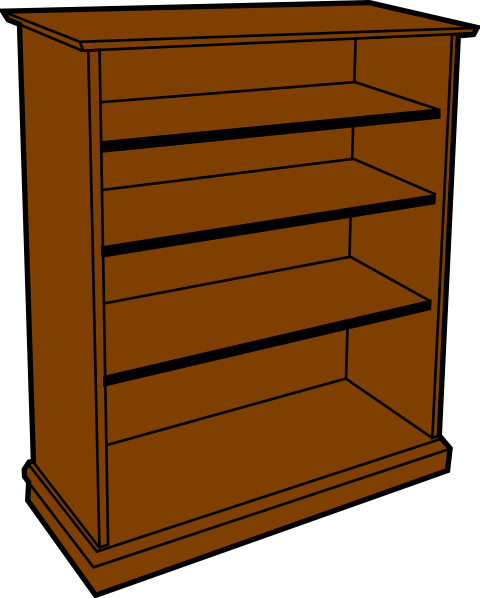 Bookcase Clipart Free Download Clip Art Free Clip Art - Wooden Shelves Clipart (480x598)
