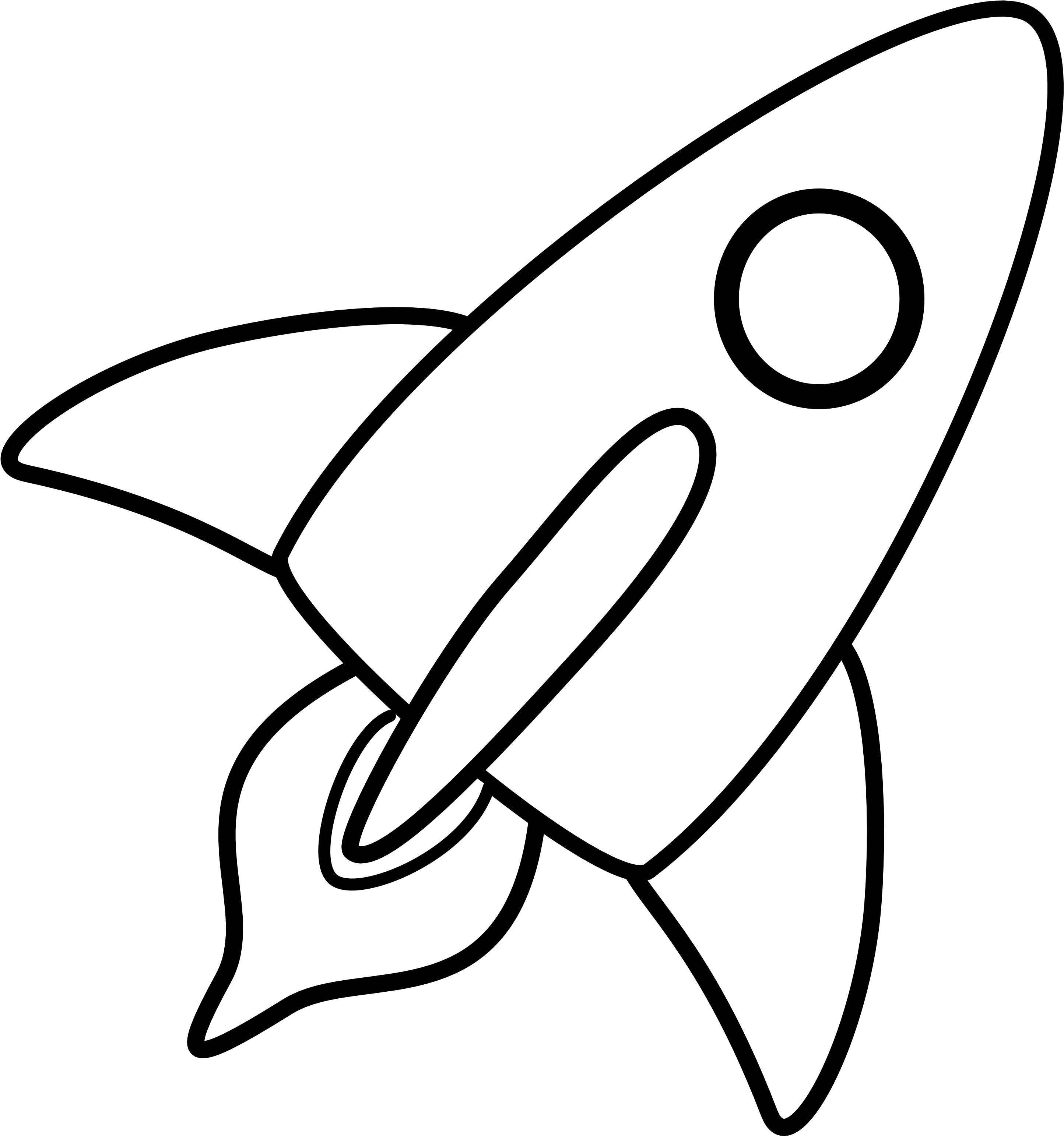 Rocket Clipart - Clip Art Black And White (3333x3333)