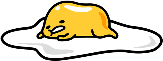 Notebook And Pen Cliparts - Gudetama Lazy Egg (540x247)