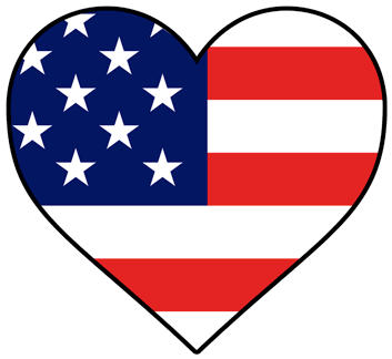 Women's Usa Flag Heart Tie Waist Dress Swimwear Cover - Flag Heart Usa Png (640x480)