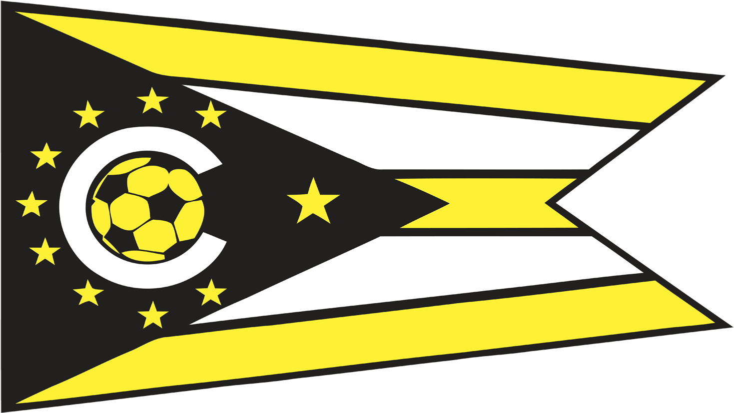 Columbus Crew Nation Burgee Flag-01 - Columbus Crew Ohio Flag (1500x1500)